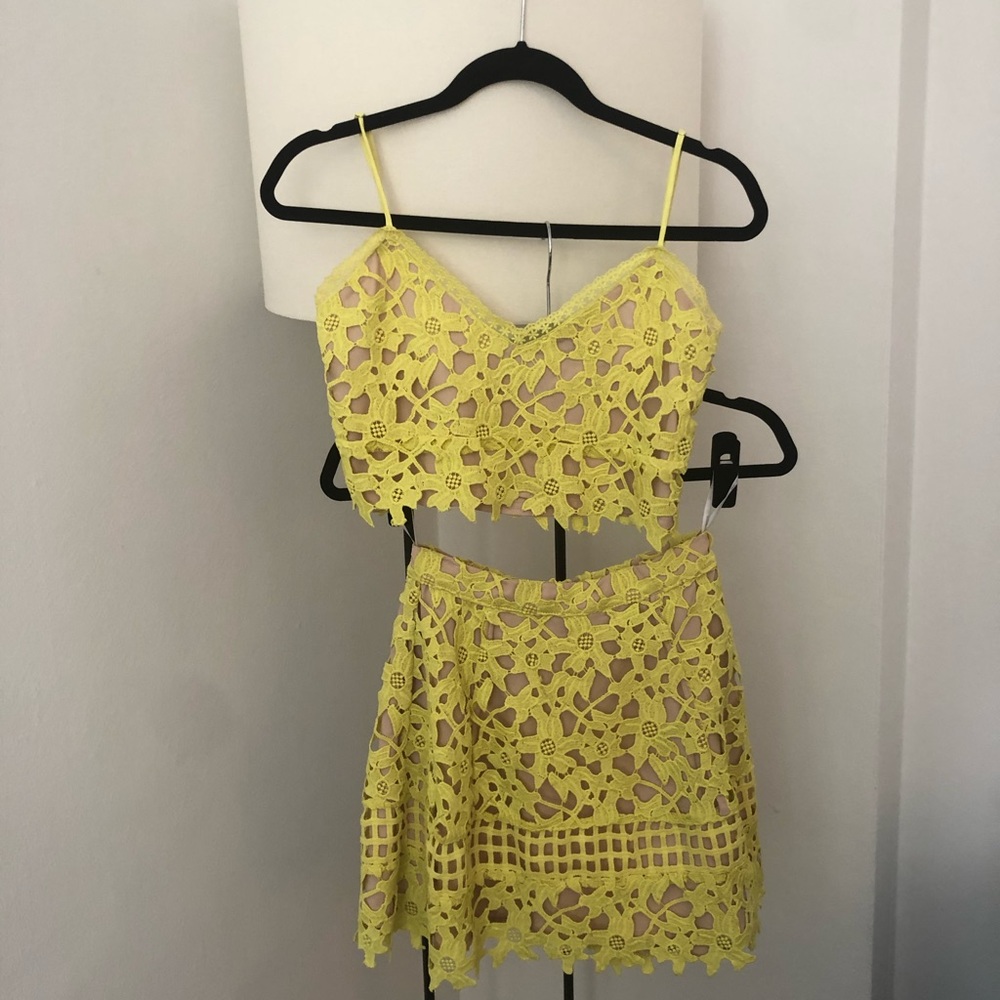 Lovers + Friends crop top and skirt set